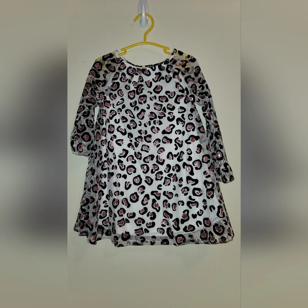 Girls sparkle leopard dress 2t - Picture 1 of 6